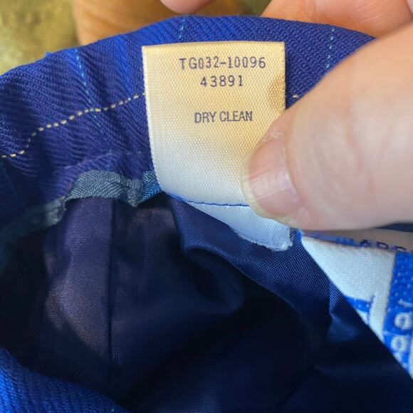 Vintage Pendleton 100% Wool Skirt Blue Plaid Windowpane Size 6 Made in USA - Picture 2 of 8